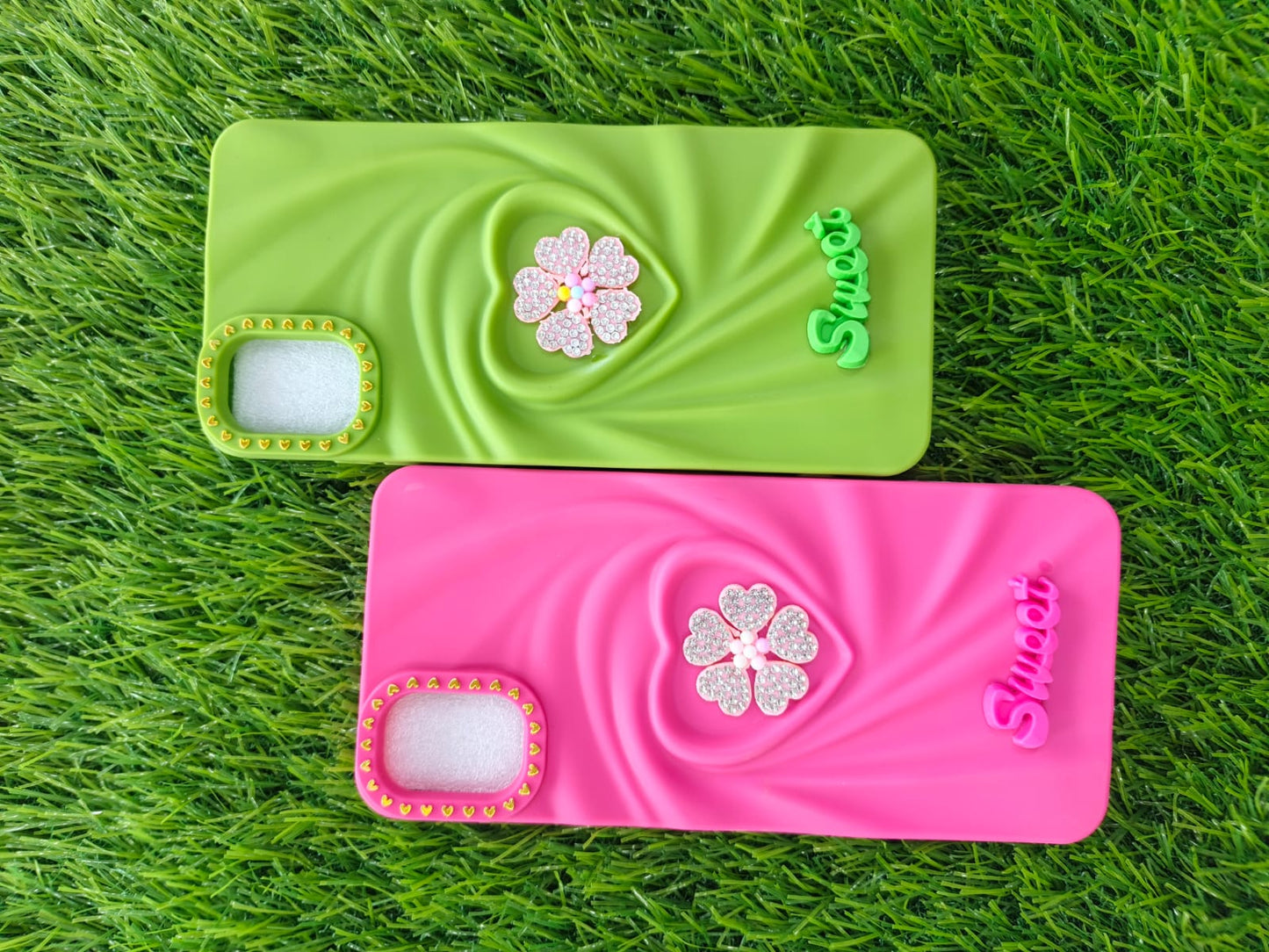 Samsung A05 Mobile Cover - Ladies Fancy Heart Back with flower inside