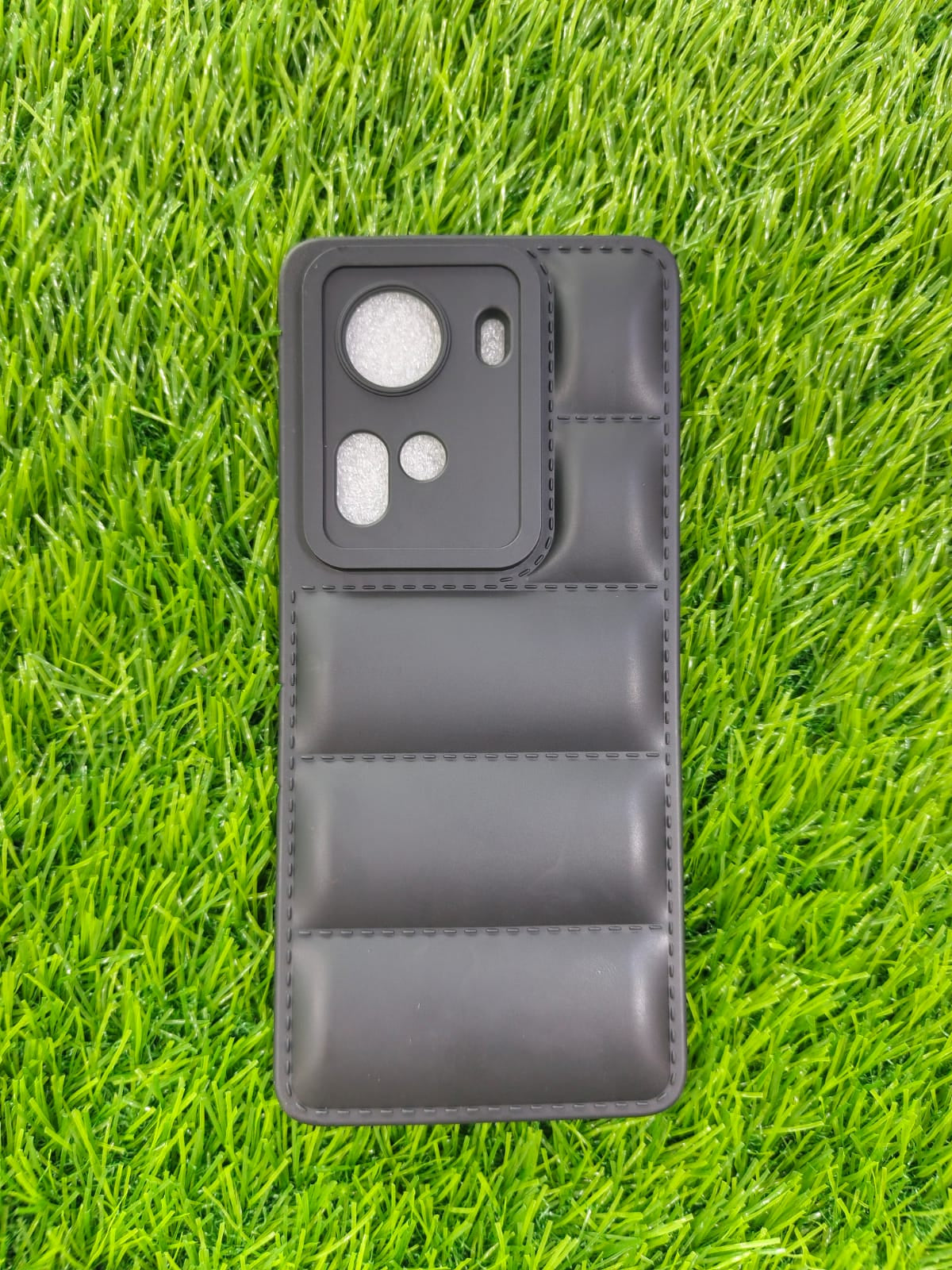 Black Oppo Reno 11 layered silicone back cover slim protective case