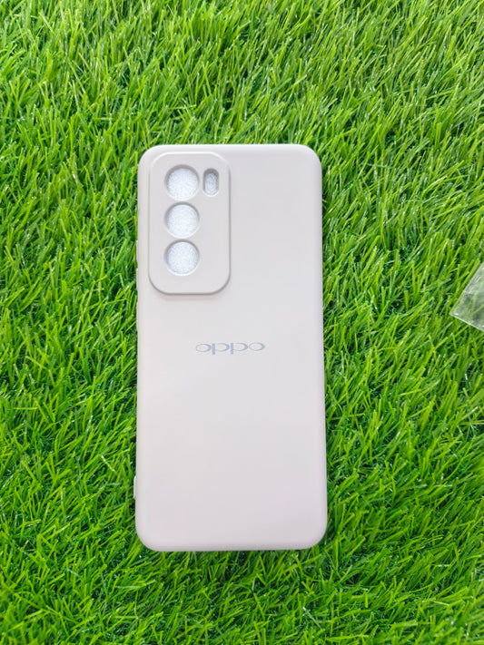 Oppo Reno 12 soft silicone milky back cover semi-transparent protective case front view